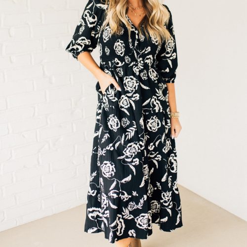 SmockedSurpliceMaxiDress 2