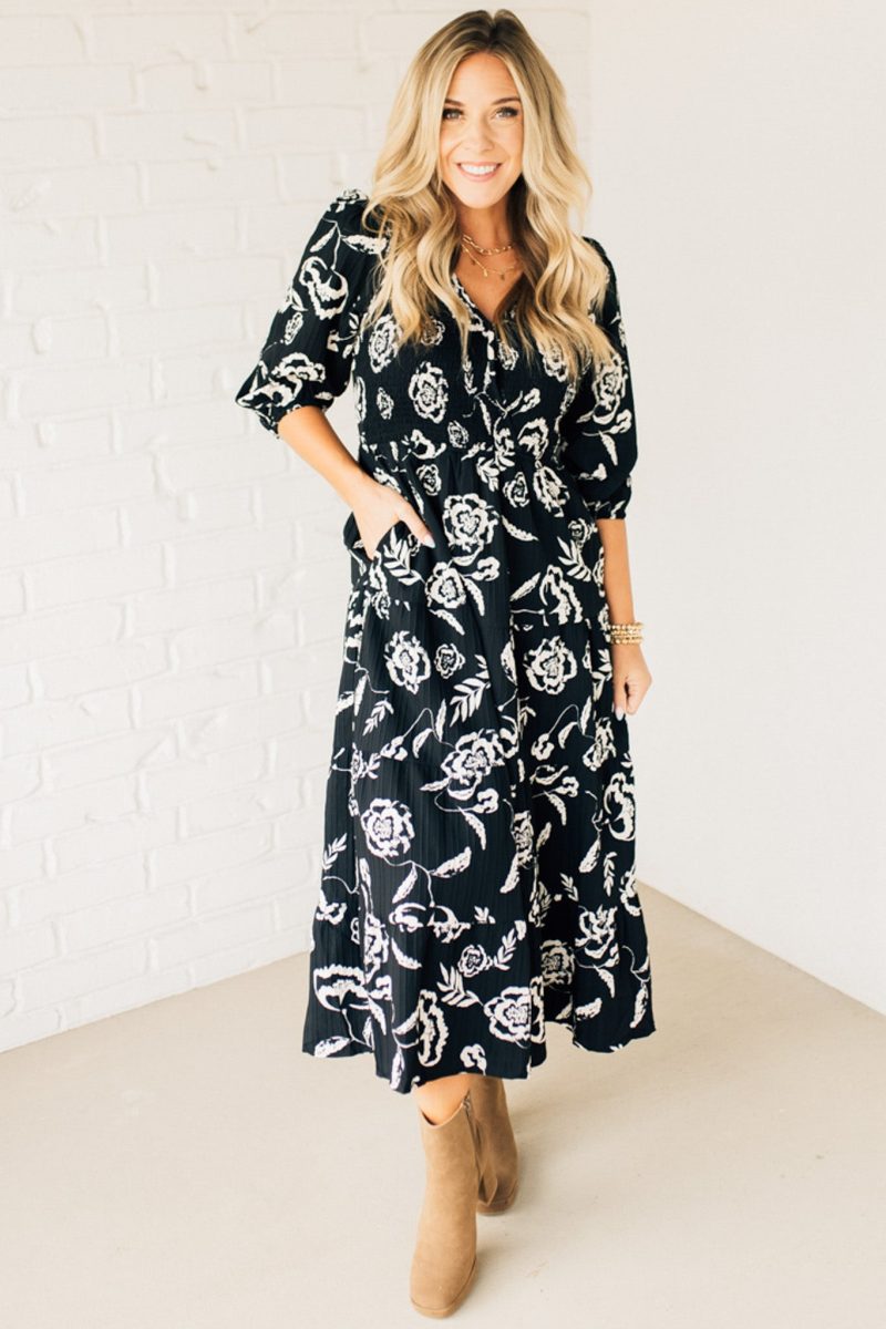 SmockedSurpliceMaxiDress 2