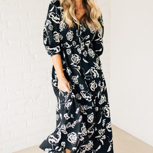 SmockedSurpliceMaxiDress 4