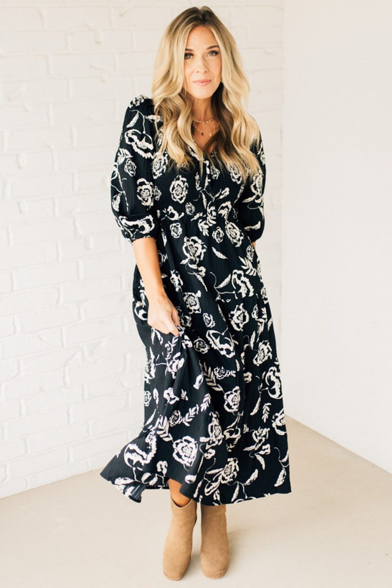 SmockedSurpliceMaxiDress 4