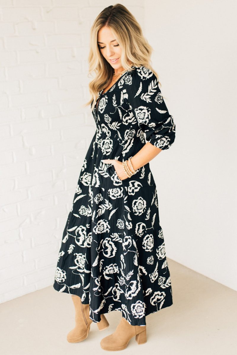 SmockedSurpliceMaxiDress 5