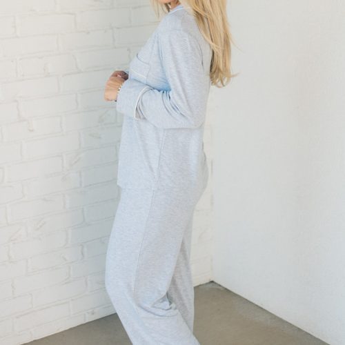 SnugglyModalPajamaSetHeatherGrey 3