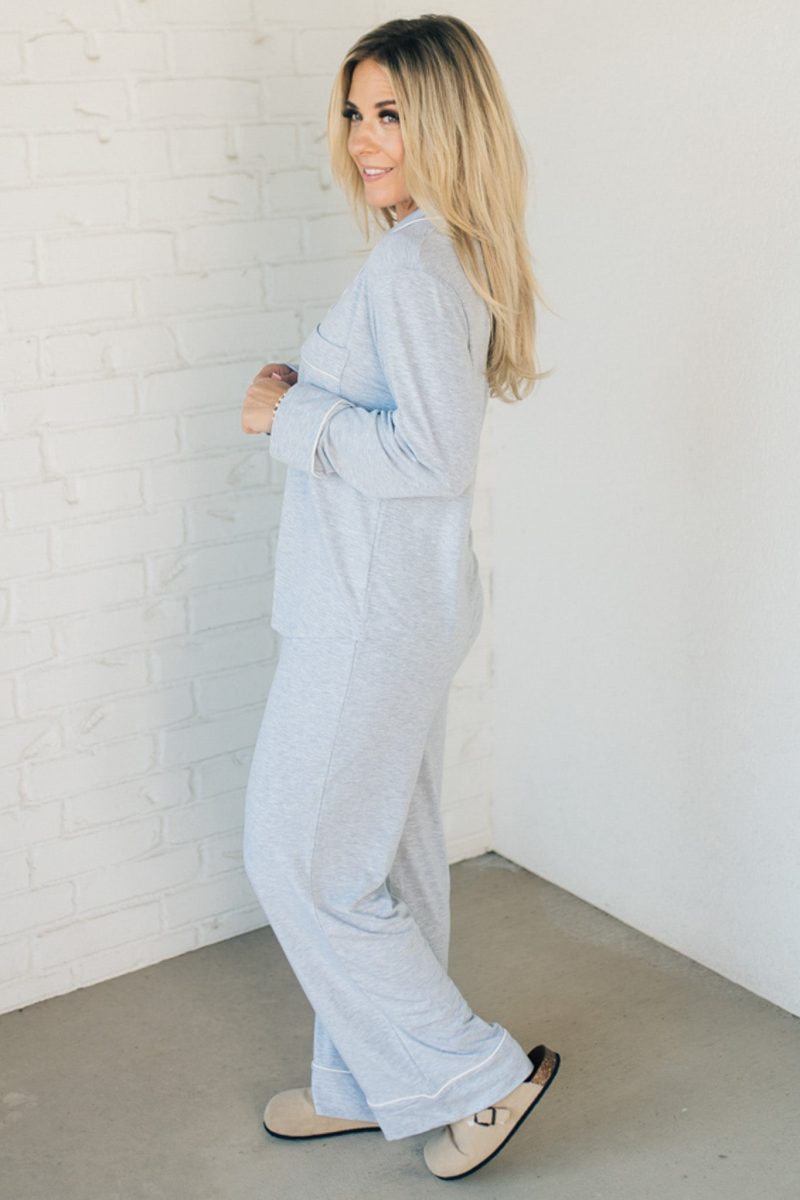 SnugglyModalPajamaSetHeatherGrey 3