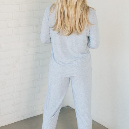 SnugglyModalPajamaSetHeatherGrey 4