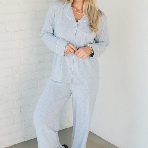 SnugglyModalPajamaSetHeatherGrey