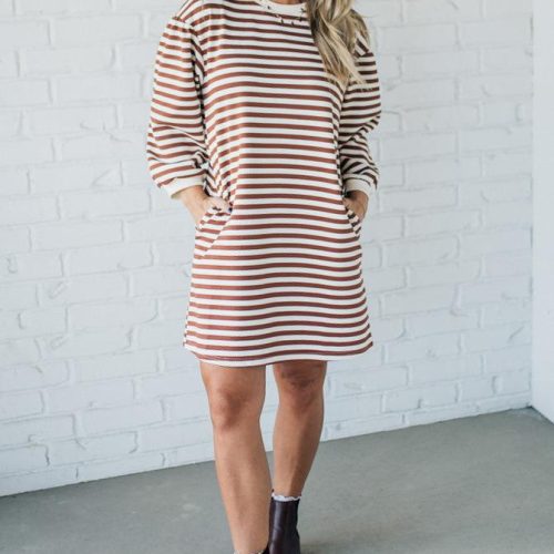 SparrowStripedShirtDress 1