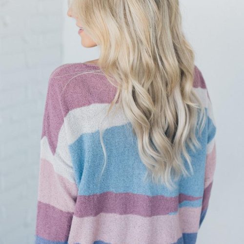 TiltedStripeLowGaugeSweater 6